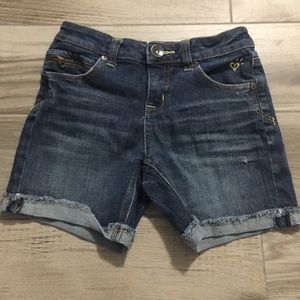 Justice Dark Wash Jean Shorts, Size 10